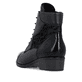 Bottines remonte noires pour femme D6882-00 avec fermeture éclair. Chaussure vue de dessus.