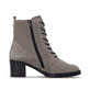 Graue remonte Damen Schnürstiefel D2A80-42 mit einem Reißverschluss. Schuh Innenseite.