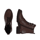 Braune remonte Damen Schnürstiefel D8656-25 mit wasserabweisender TEX-Membran. Schuh von oben, liegend.