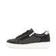 Schwarze remonte Damen Sneaker Low D2E03-03 mit einem Reißverschluss. Schuh Außenseite.