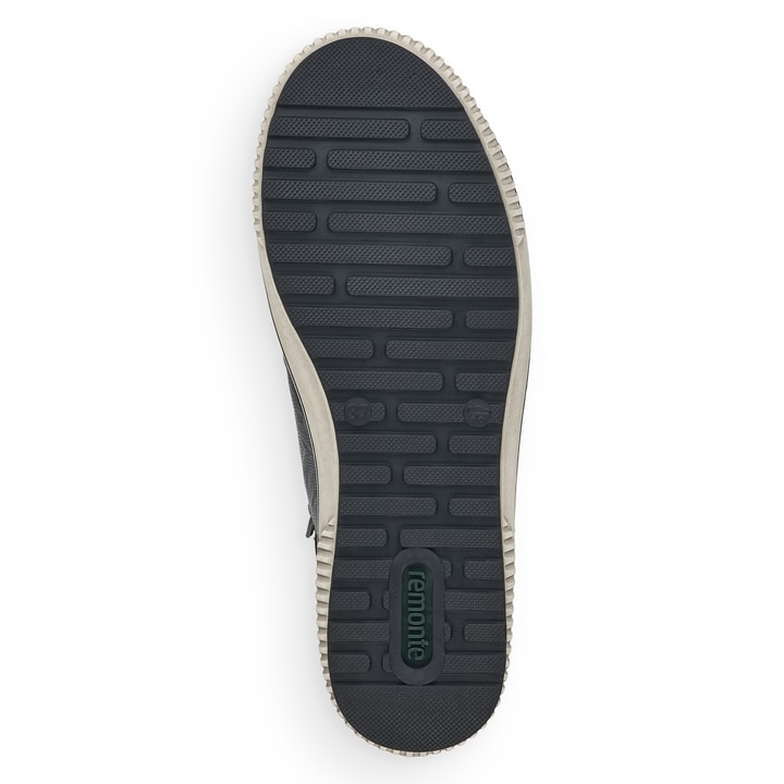 Schwarze remonte Damen Schnürstiefel D0772-01 mit wasserabweisender TEX-Membran. Schuh Laufsohle.