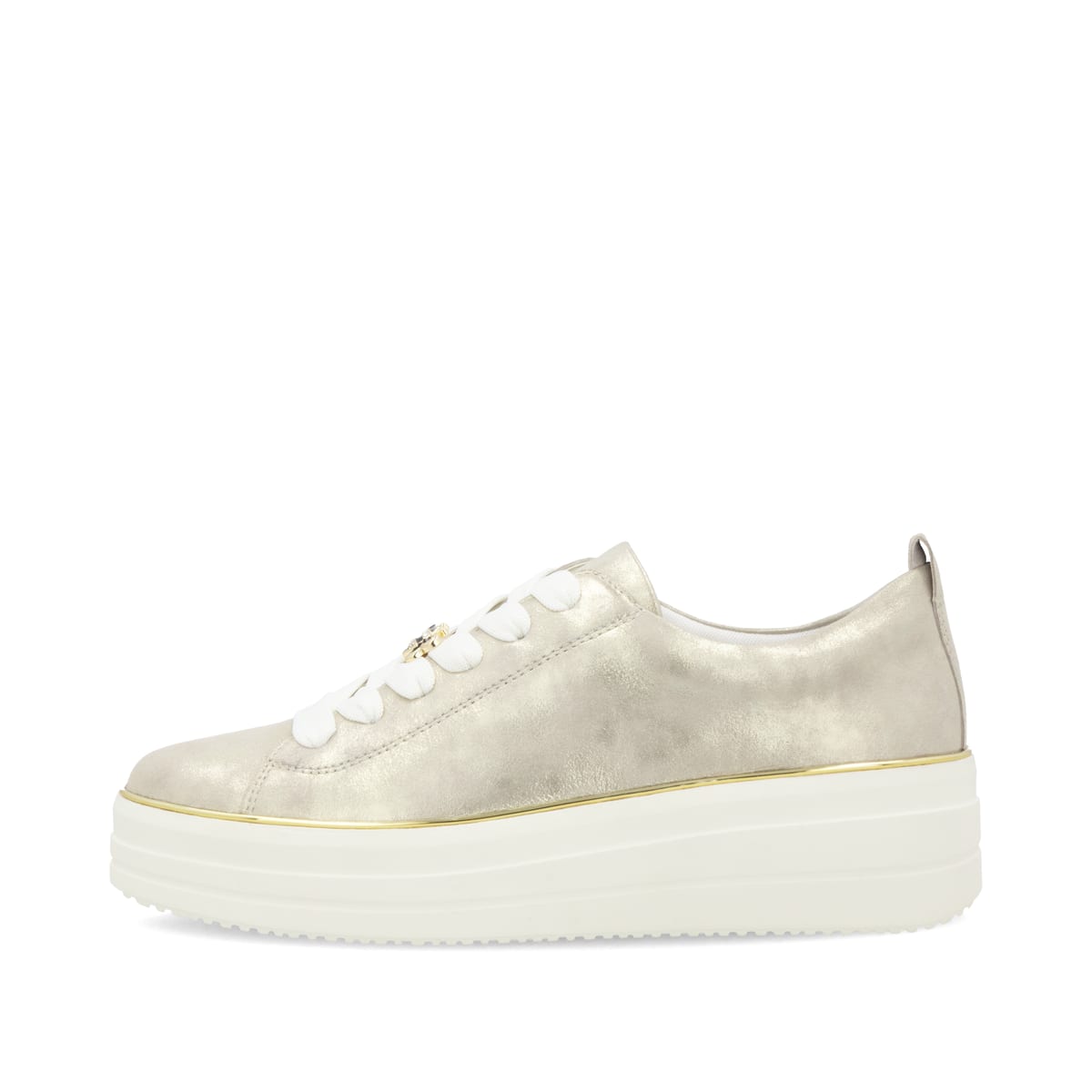 Goldene remonte Damen Sneaker Low D1C03-60 mit Schnürung sowie Komfortweite G. Schuh Außenseite.