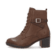 Bottines remonte marron pour femme D2A74-25 avec fermeture éclair. Côté extérieur de la chaussure.
