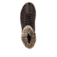 Dunkelbraune remonte Damen Schnürstiefel D0780-25. Schuh von oben.