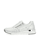Silberne remonte Damen Sneaker Low R6700-91 mit einem Reißverschluss. Schuh Außenseite.