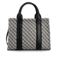 Sac à main remonte Q0767-02 noir avec motif tressé et bretelles amovibles ajustables. Arrière.