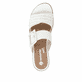 Weiße remonte Damen Pantoletten D6463-80 mit trendiger Schnalle. Schuh von oben.