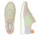 Grüne remonte Damen Sneaker Low D2G00-52 mit Reißverschluss sowie Komfortweite G. Schuh von oben, liegend.