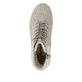 Beige remonte Damen Schnürstiefel D3Q72-40 mit wasserabweisender TEX-Membran. Schuh von oben.