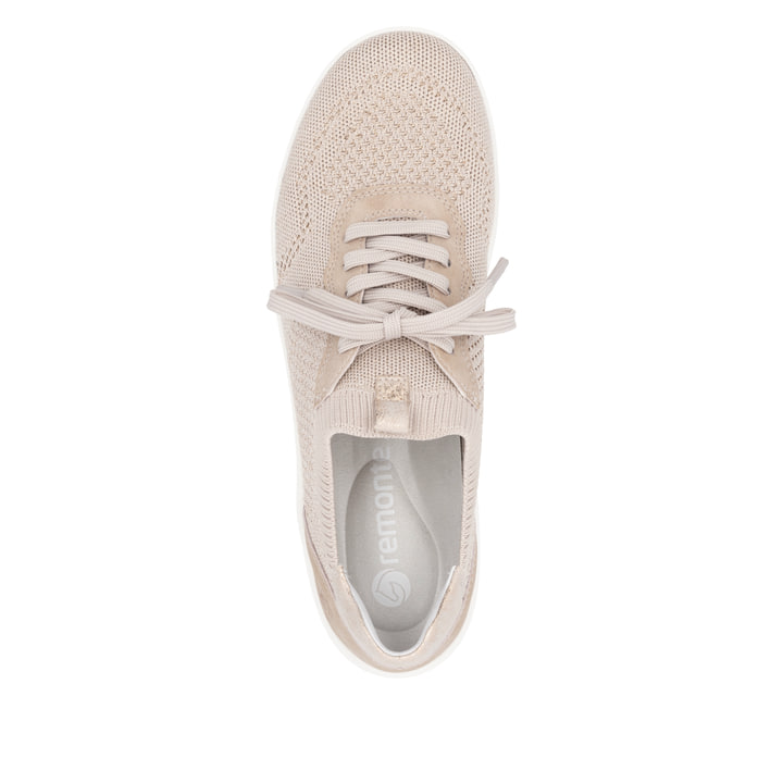 Rosane remonte Damen Slipper D1E05-31 mit einem Gummizug sowie Komfortweite G. Schuh von oben.