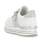 Weiße remonte Damen Sneaker Low D1318-80 mit Reißverschluss sowie Komfortweite G. Schuh von hinten.