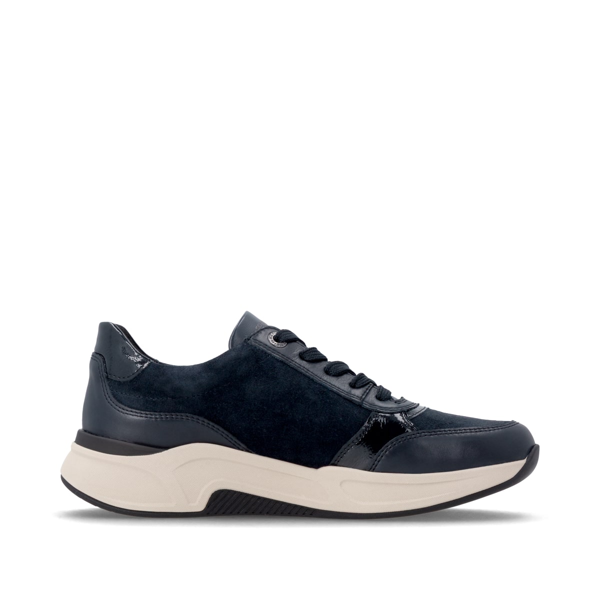 Dunkelblaue remonte Damen Sneaker D3V00-14 mit wasserabweisender TEX-Membran. Schuh Innenseite.