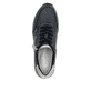 Blaue remonte Damen Sneaker Low D0T04-14 mit Reißverschluss sowie Extraweite H. Schuh von oben.