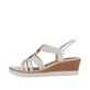 
Blütenweiße remonte Damen Keilsandaletten R6264-80 mit Elastikeinsatz sowie Keilabsatz. Schuh Außenseite