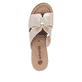 Goldene remonte Damen Pantoletten R8759-90 mit Gummizug sowie leichter Sohle. Schuh von oben.