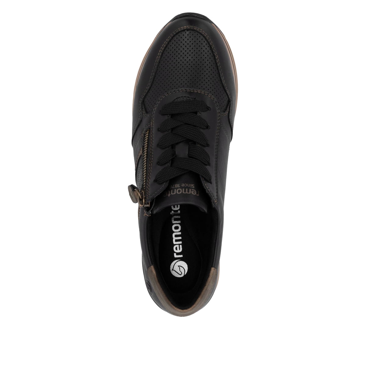 Remonte D2v01 - Sneaker Bassa Donna, Colore Nero, Taglia 43 EU, Larghezza Comoda