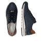 Dunkelblau-braune remonte Damen Sneaker R6716-14. Schuh von oben, liegend.