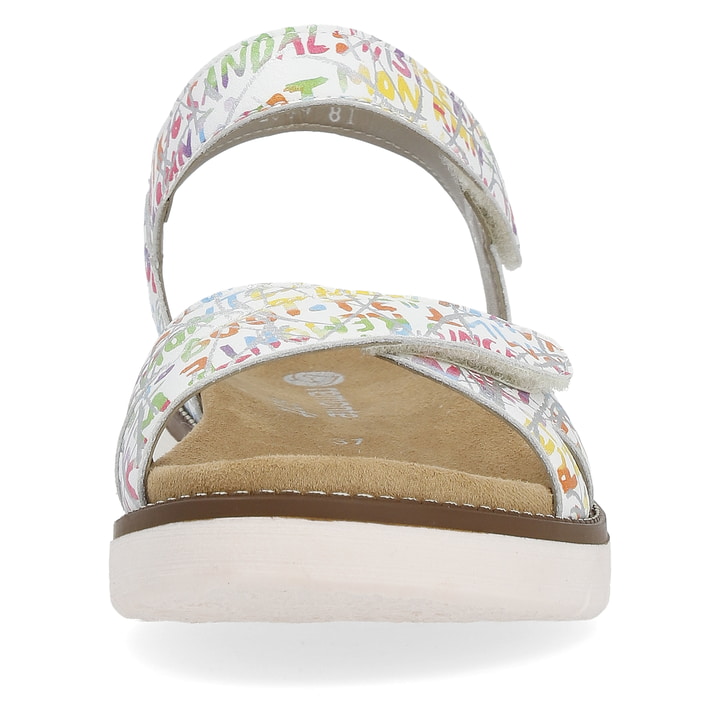 Bunte remonte Damen Riemchensandalen D2049-81 mit Klettverschluss. Schuh von vorne.