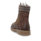 Nussbraune remonte Damen Schnürstiefel D9378-22 mit Flip-Grip Sohle. Schuh von hinten.