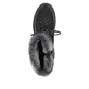 Tiefschwarze remonte Damen Kurzstiefel D0C81-03 mit griffiger Glass-Fibre Sohle. Schuh von oben.