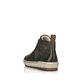 
Grüngraue remonte Damen Schnürschuhe D0771-54 mit Schnürung und Reißverschluss. Schuh von hinten