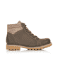 Asphaltgraue remonte Damen Schnürstiefel D7478-45 mit Schnürung und Reißverschluss. Schuh Innenseite