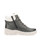 Grüngraue remonte Damen Schnürstiefel D0E71-52 mit Schnürung und Reißverschluss. Schuh Innenseite
