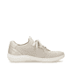 Beige remonte Damen Slipper D1E05-60 mit einem Gummizug sowie der Komfortweite G. Schuh Innenseite.
