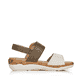 Olivgrüne remonte Damen Riemchensandalen R6853-54 mit einer leichten Profilsohle. Schuh Innenseite