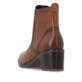 Braune remonte Damen Stiefeletten D2A81-24 mit einem Reißverschluss. Schuh von hinten.