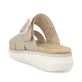 Goldene remonte Damen Pantoletten D2K51-90 mit einem Klettverschluss. Schuh von hinten.