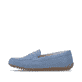 Blaue remonte Damen Loafer D3K00-14 mit einer herausnehmbaren Einlegesohle. Schuh Außenseite.