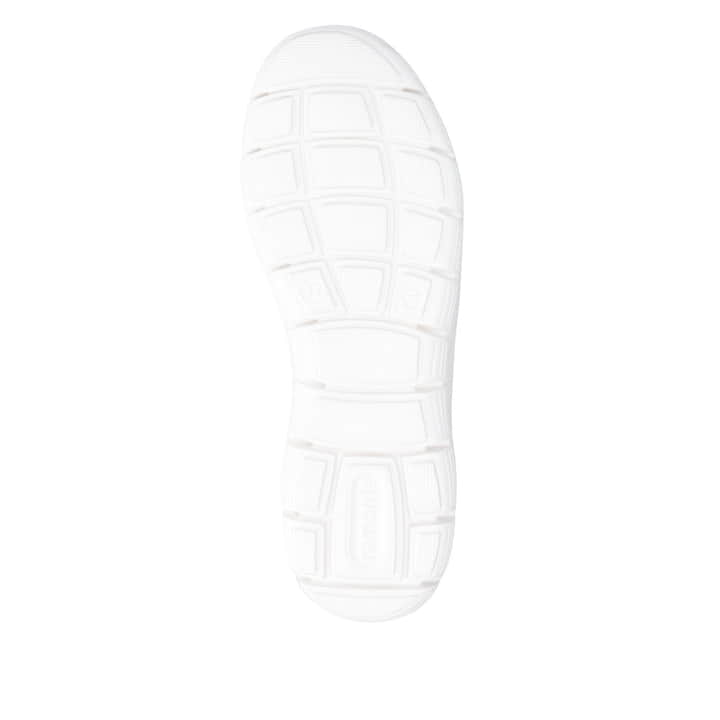 Mocassins remonte bleus pour femme D3G02-14 avec bande élastique. Semelle extérieure de la chaussure.