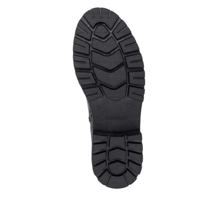 Schwarze remonte Damen Schnürstiefel D0B85-00 mit wasserabweisender TEX-Membran. Schuh Laufsohle.