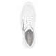 Weiße remonte Damen Sneaker Low D0T06-80 mit Reißverschluss sowie Extraweite H. Schuh von oben.