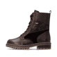 Dunkelbraune remonte Damen Schnürstiefel D0B84-25. Schuh Außenseite.
