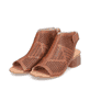 
Kastanienbraune remonte Damen Riemchensandaletten R8774-24 mit einem Blockabsatz. Schuhpaar schräg.