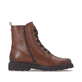 Braune remonte Damen Schnürstiefel D3S71-24 mit einem Reißverschluss. Schuh Innenseite.