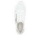 Weiße remonte Damen Sneaker Low D1327-81 mit Reißverschluss sowie Komfortweite G. Schuh von oben.