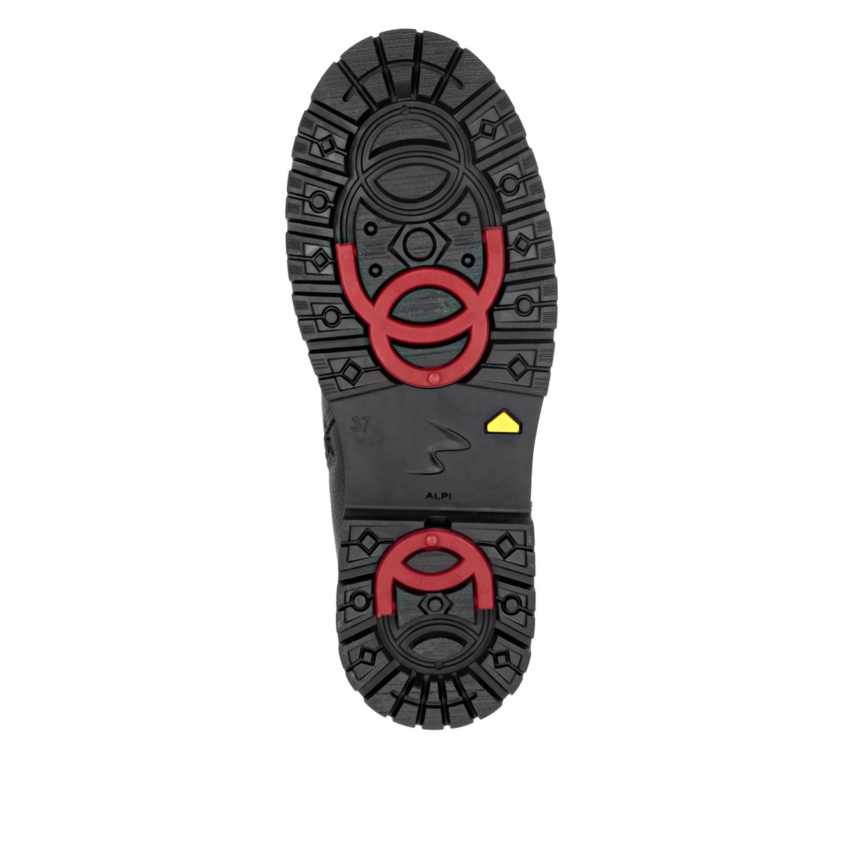 Schwarze remonte Hochschaftstiefel D9380-02 mit Flip-Grip Sohle. Schuh Laufsohle.