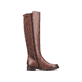 Nussbraune remonte Damen Hochschaftstiefel D8371-25 mit einer flexiblen Profilsohle. Schuh Innenseite