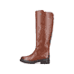 
Karamellbraune remonte Damen Hochschaftstiefel D0B72-22 mit einer Profilsohle. Schuh Außenseite