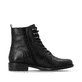 Schwarze remonte Damen Stiefeletten D0F82-00 mit einem Reißverschluss. Schuh Innenseite.