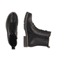 Schwarze remonte Damen Schnürstiefel D3C70-00 mit wasserabweisender TEX-Membran. Schuh von oben, liegend.