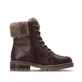 Dunkelbraune remonte Damen Schnürstiefel D0B74-25. Schuh Innenseite.