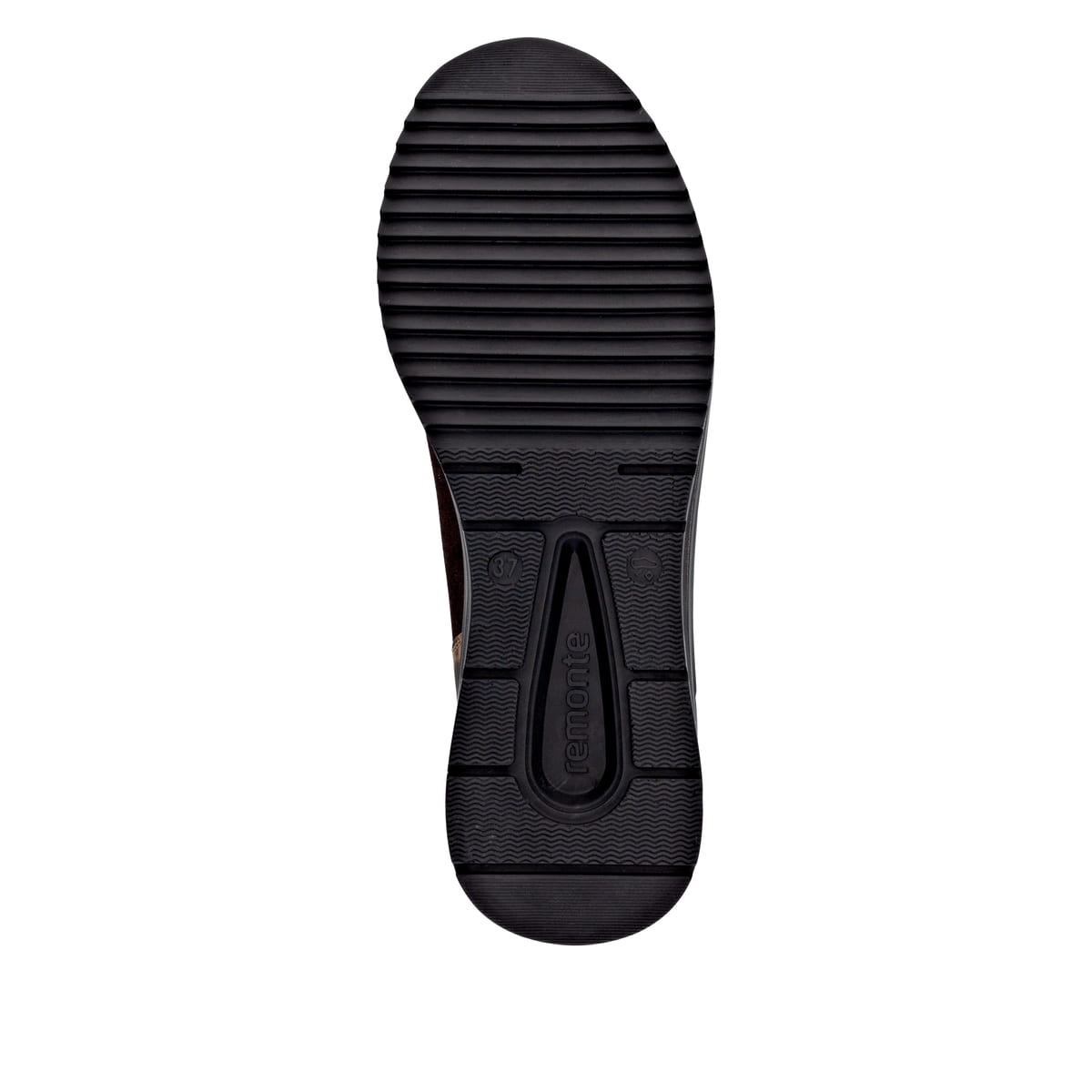 Vegane, dunkelbraun-bronzene remonte Damen Kurzstiefel D0T78-90. Schuh Laufsohle.