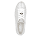Silberne remonte Damen Sneaker Low D1C03-81 mit Schnürung sowie Komfortweite G. Schuh von oben.