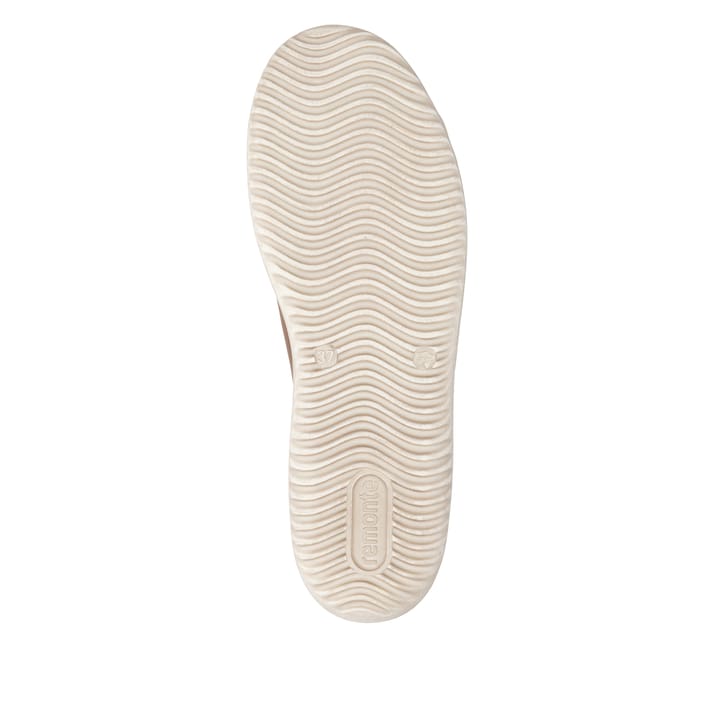 Braun-goldene remonte Damen Schnürschuhe D1E03-24 mit einem Reißverschluss. Schuh Laufsohle.