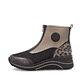 Vegane, dunkelbraun-bronzene remonte Damen Kurzstiefel D0T78-90. Schuh Außenseite.
