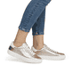 Metallische remonte Damen Sneaker Low D2J00-90 mit einer Schnürung. Schuh am Fuß.